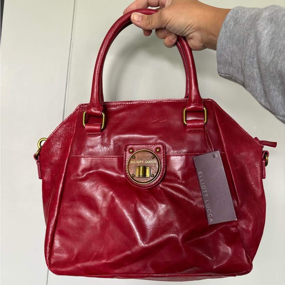 NWT Elliott Lucca Cherry Red Satchel new with tags
